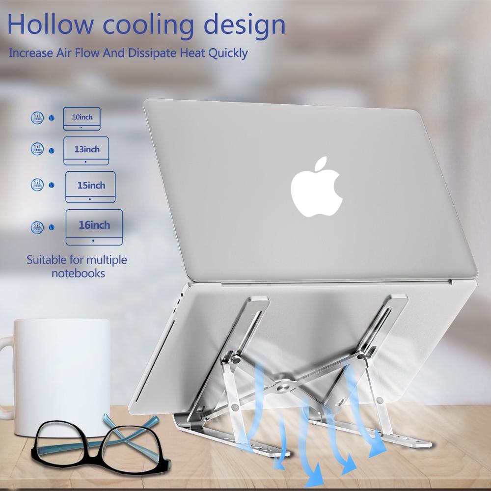 Foldable Laptop Stand — Adjustable Aluminium Notebook Stand
